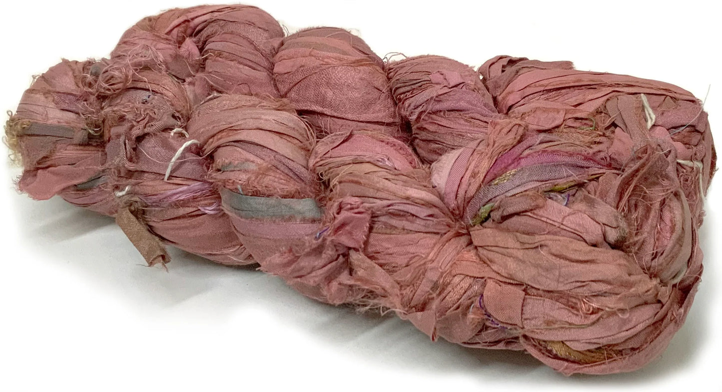 Recycled Sari Ribbon Yarn 100g