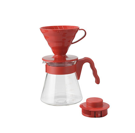 HARIO V60 Coffee Server 02 Set (Red)