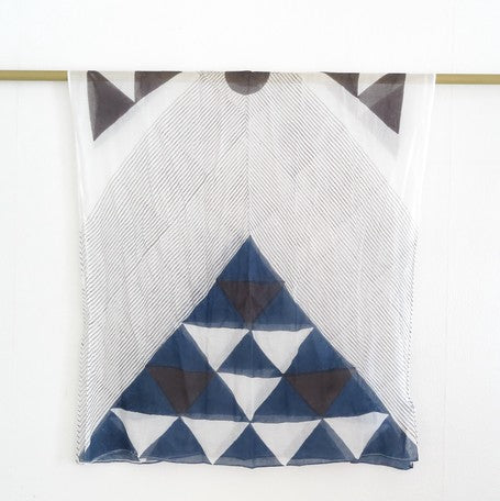 Triangle Border Thin Stole - Large