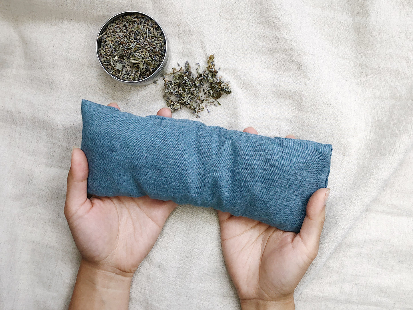 Refillable Handmade Herbs Eye Pillow - Reduce anxiety and depression