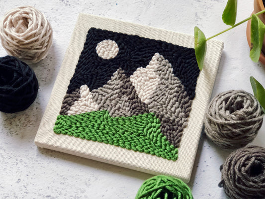 Punch needle pattern - Mountain