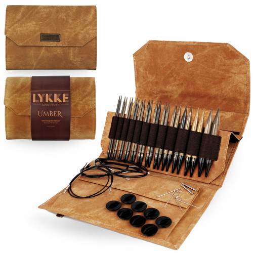 LYKKE KNITTING NEEDLE SET 5"- UMBER